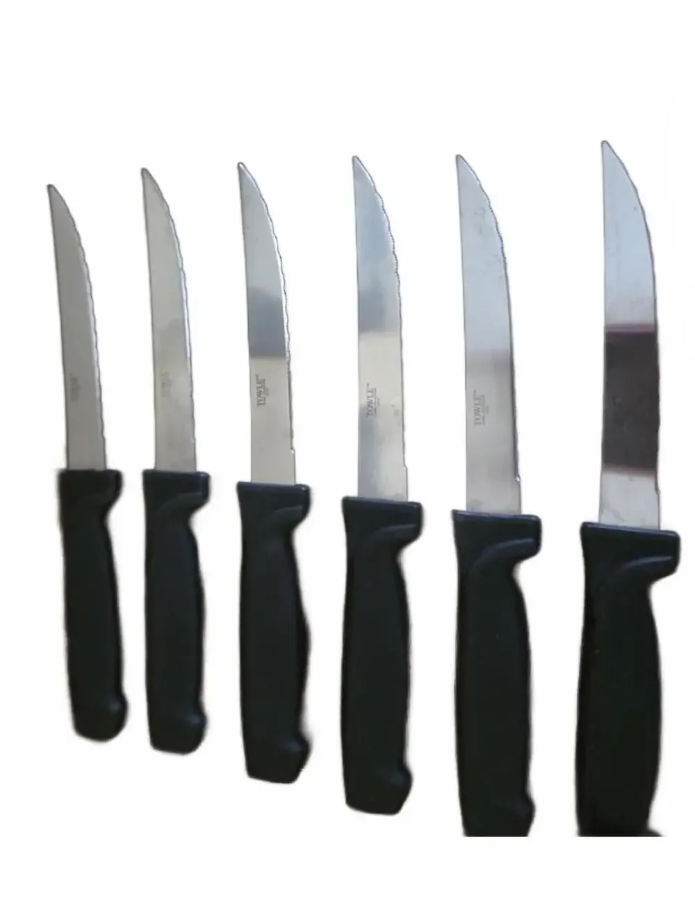 Set of 8 Towle Living Collection Steak Knives Stainless Steel Serrated Blade